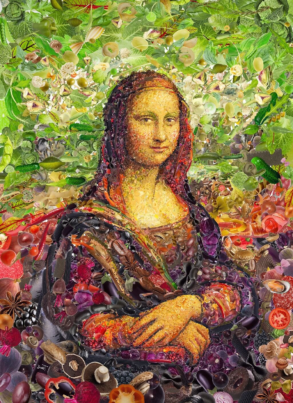 Мозаичный портрет Джоконды Леонардо 