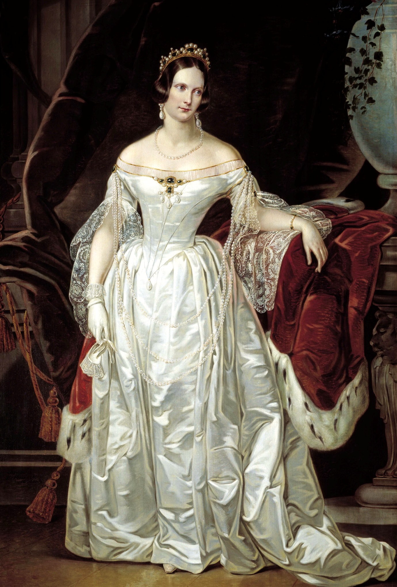 портрет императрицы Александры Федоровны, супруги Николая I, художник Карл-Христиан Филипп Рейхель