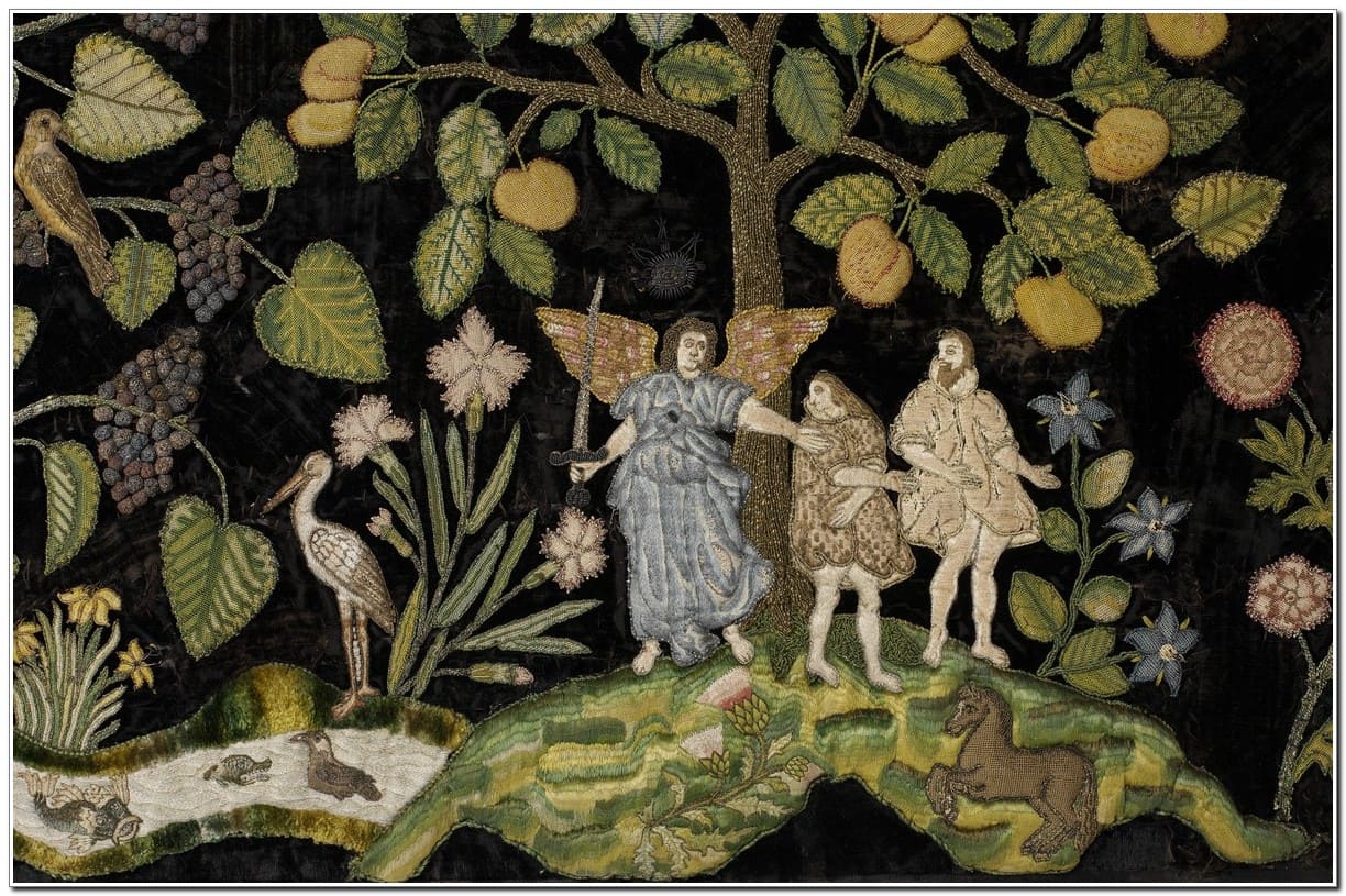 Английская вышивка эпохи Поздних Тюдоров: Эдемский сад