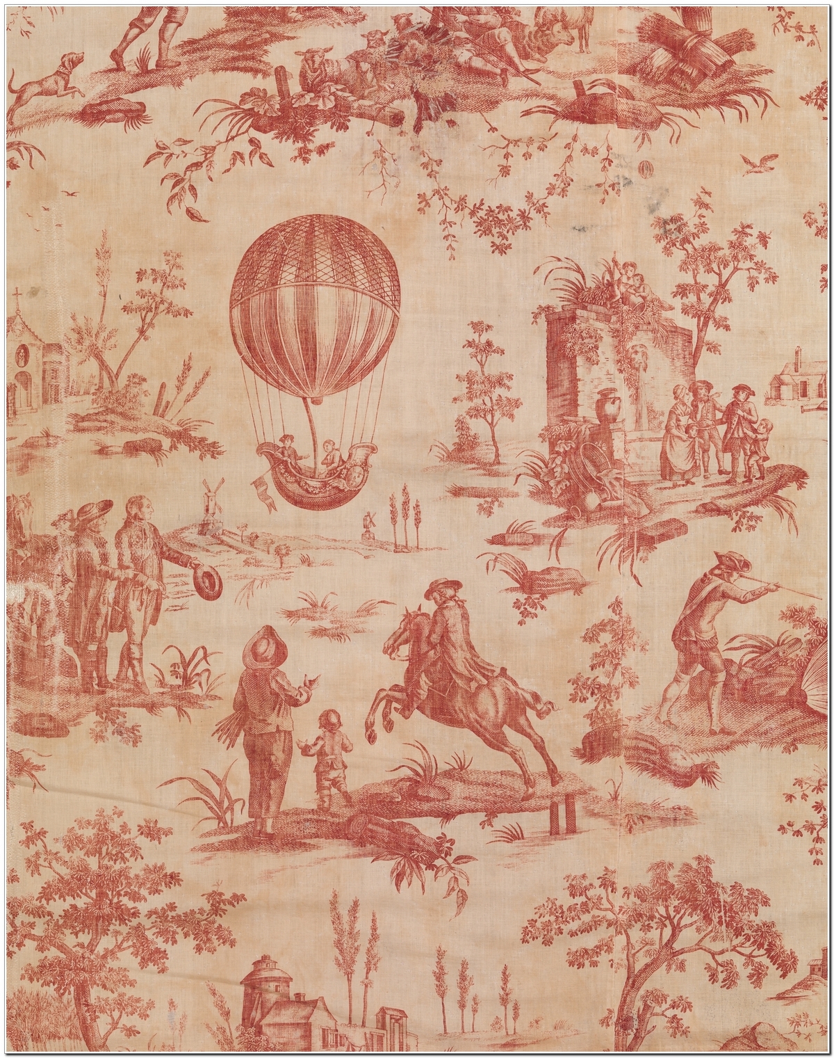 Классическая французская ткань Туаль де Жуи