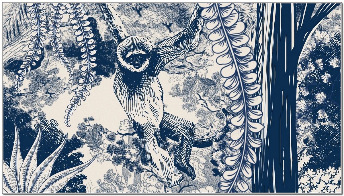 Классическая французская ткань Туаль де Жуи