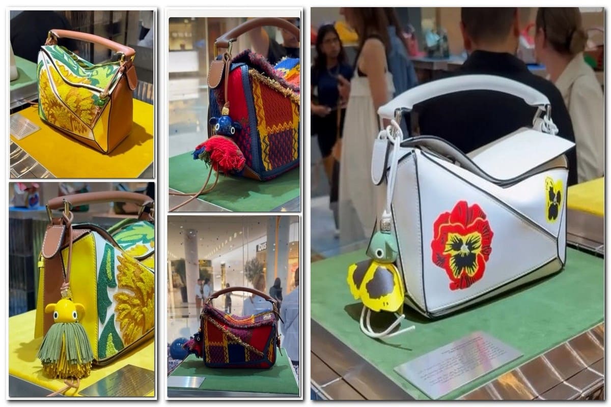 Сумки Loewe с вышивкой