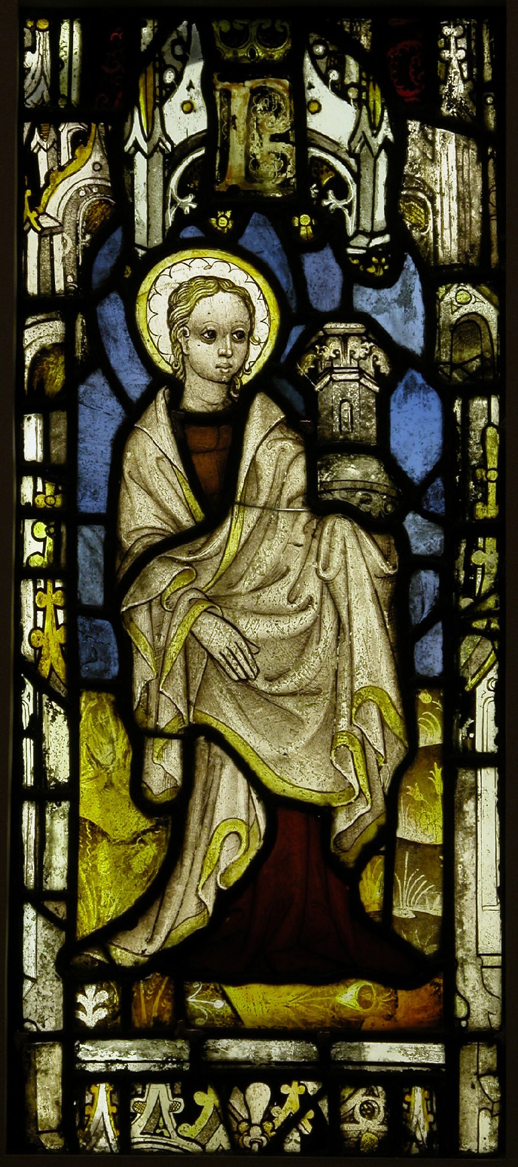 Святая Варвара. Витраж 1450 года, Англия