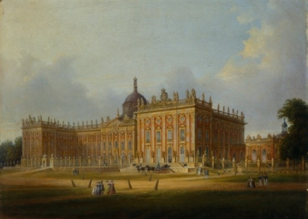 Новый дворец, акварель 1842 года, художник Карл Дниил