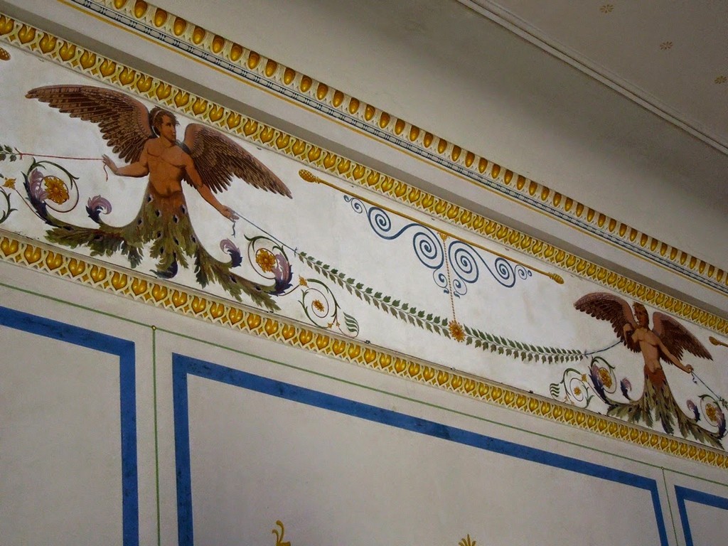 прихожая, фрагмент росписи карниза потолка