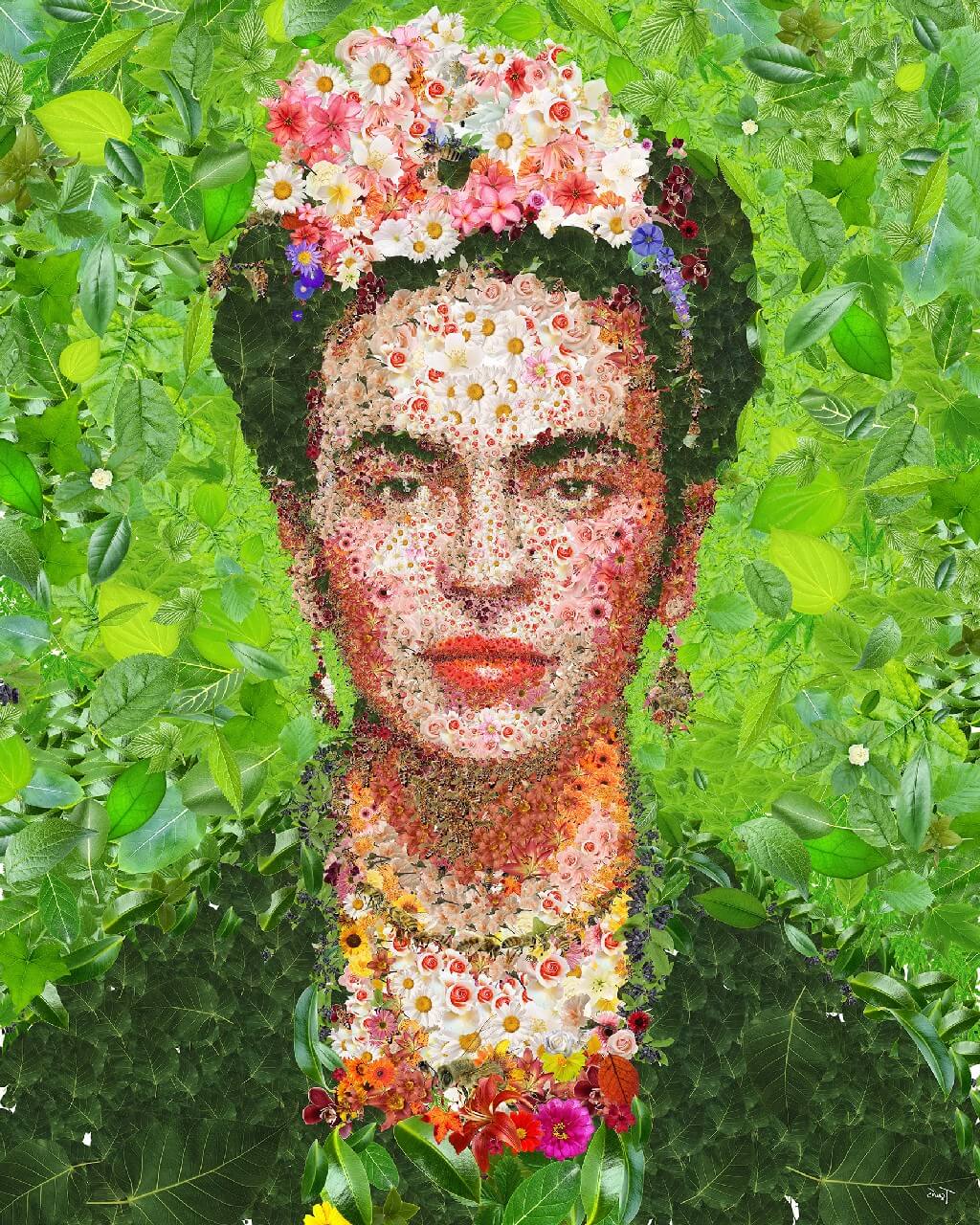 Мозаичный портрет Фриды Кало 